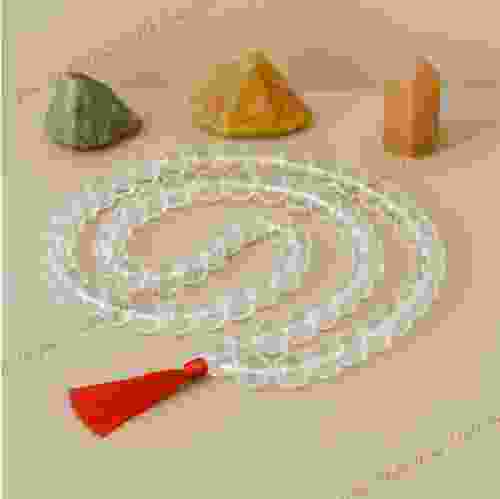Shubh Gems Clear Quartz (Sphatik) Crystal Beads Mala 
