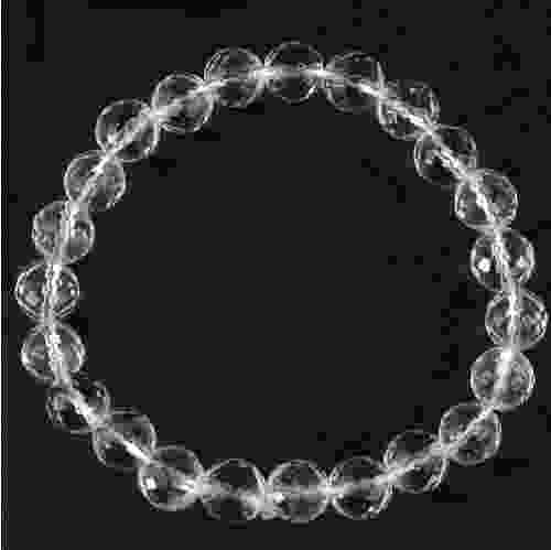 Clear Quartz (Sphatik) Crystal Healing Stretchable Bracelet 