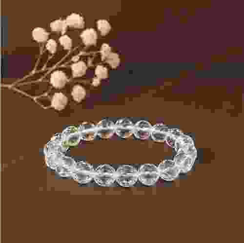 Shubh Gems Clear Quartz Crystal Bracelet
