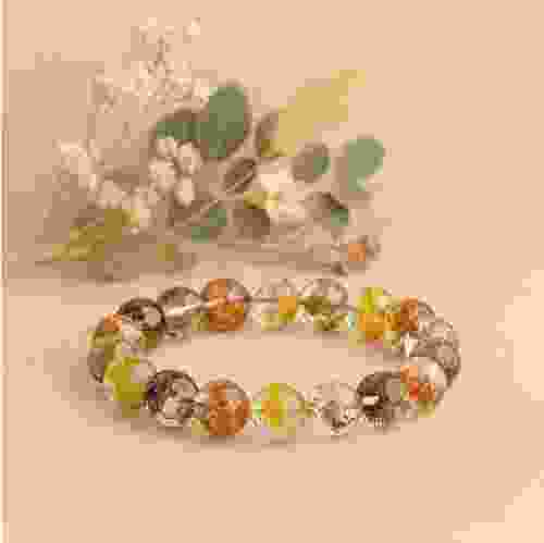 Garden Quartz (Lodolite) Beads Bracelet