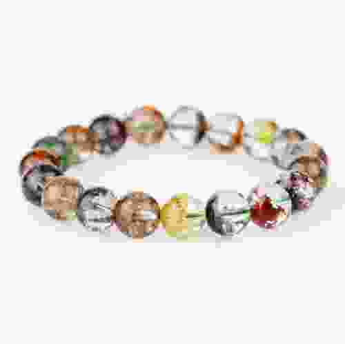 Garden Quartz (Lodolite) Beads Bracelet