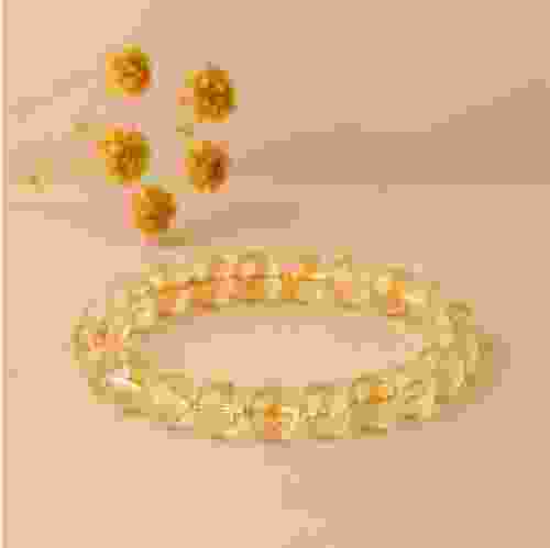 Golden Rutilated Gemstone Bracelet