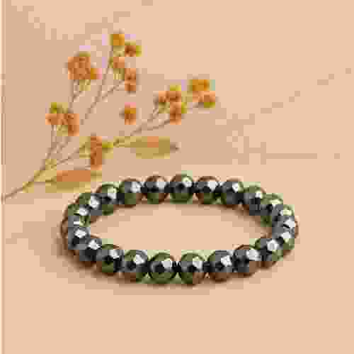 Hematite Diamond Cut Bracelet