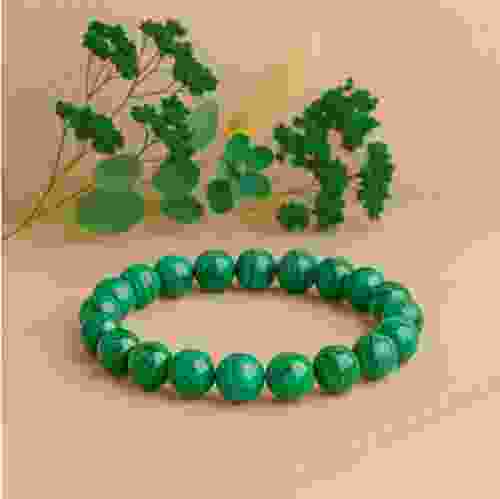 Malachite Gemstone Stretchable Bracelet 