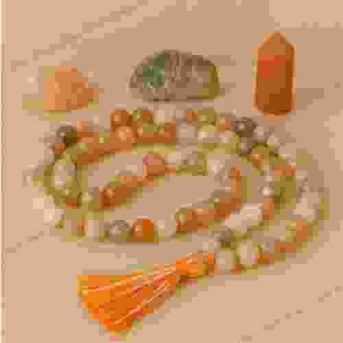 Multicolor Moonstone Beads Mala