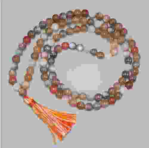 Natural Multicolor Moonstone Beads String Mala