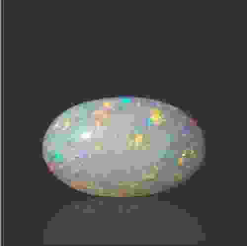 White Opal With Fire - 7.28 Carat
