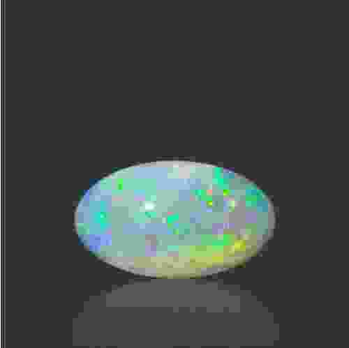 White Opal With Fire - 4.44 Carat