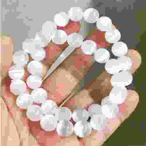 Selenite Beads Stretchable Bracelet 