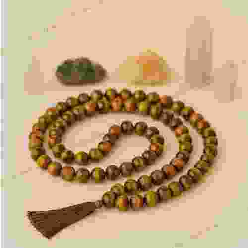 108 Beads Natural Tiger Eye Jap Mala String