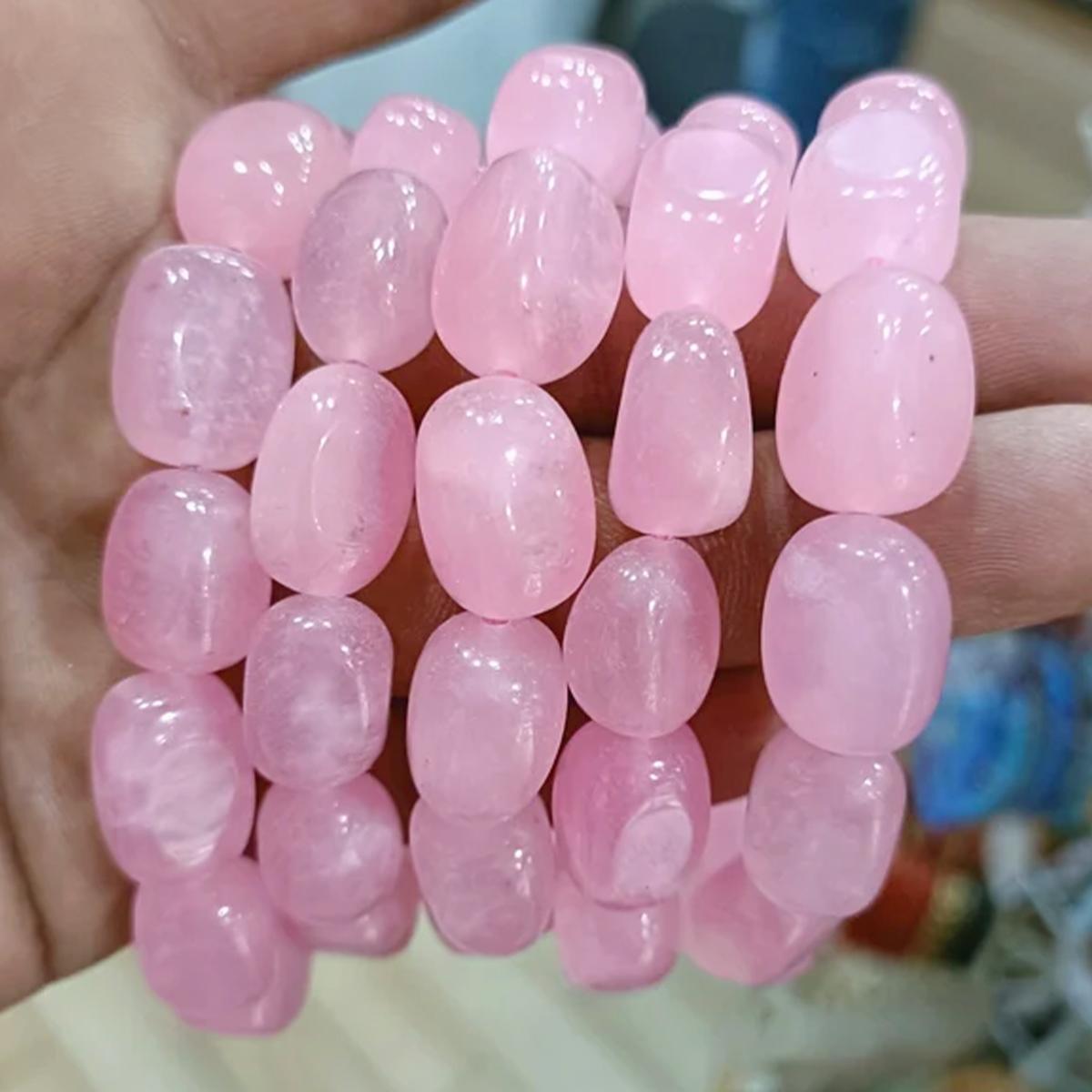 Rose Quartz Tumble Bracelet