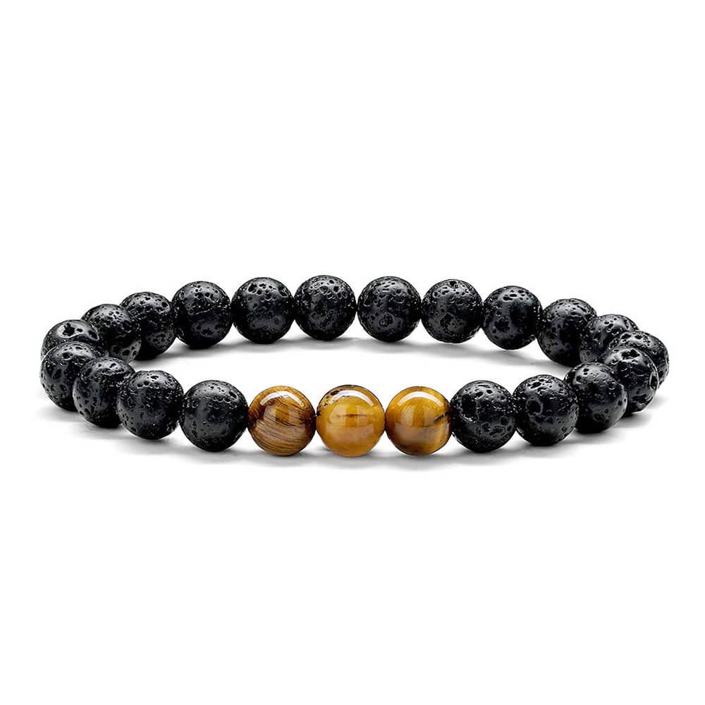 Golden Tiger & Lava Bracelet