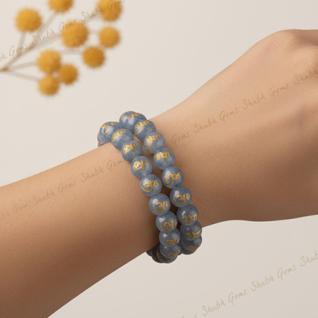Lapis Lazuli Mantra Bracelet