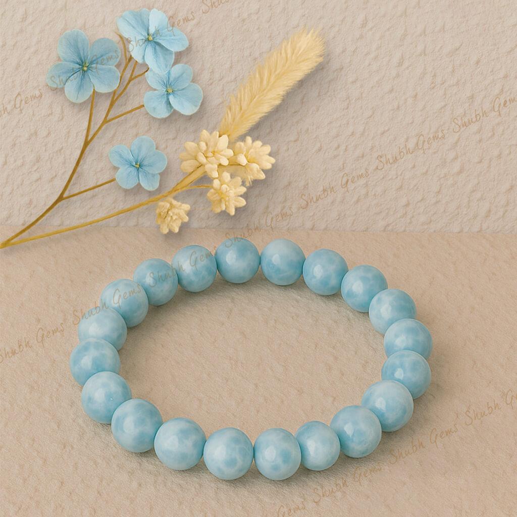 Larimar Beads Bracelet