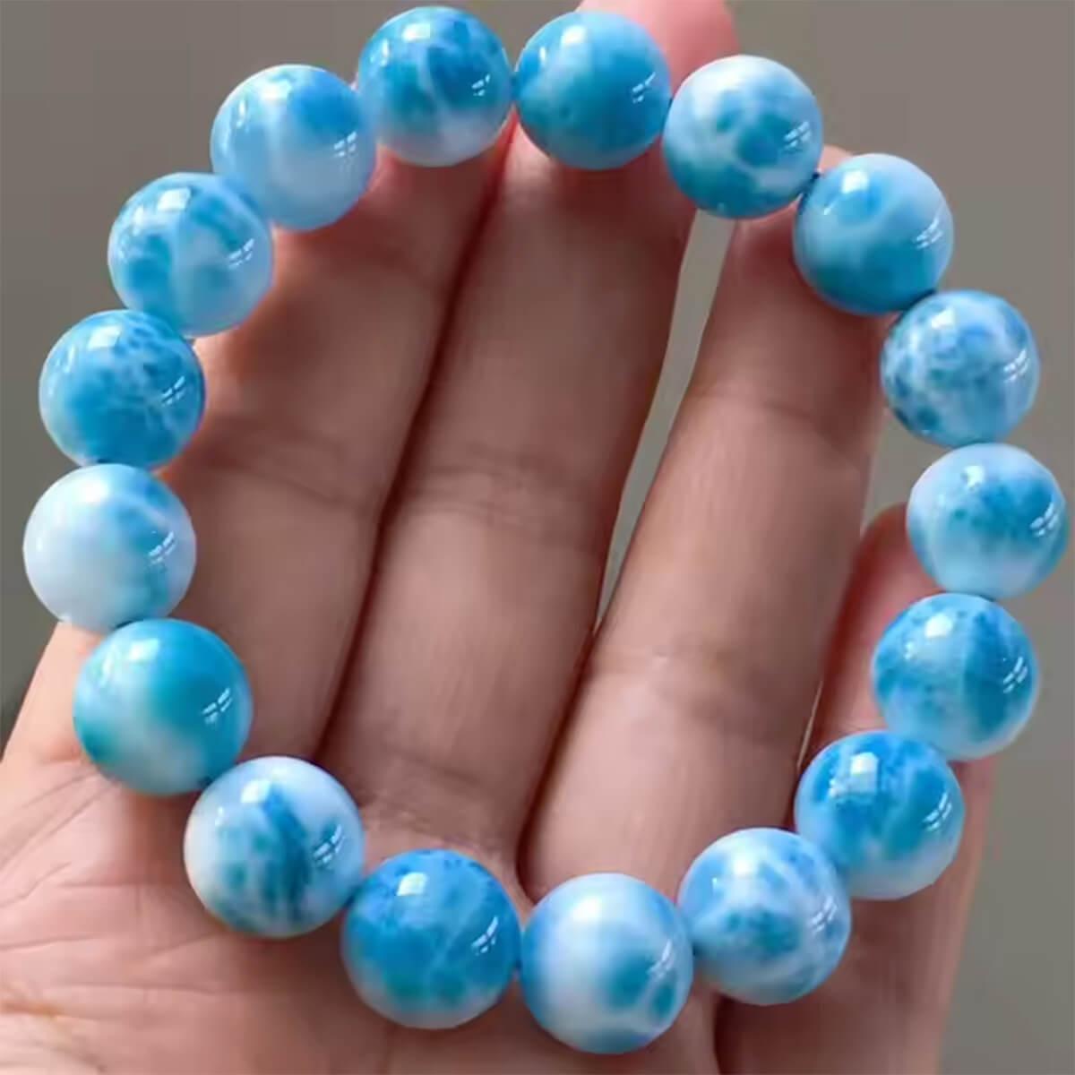 Larimar Beads Bracelet