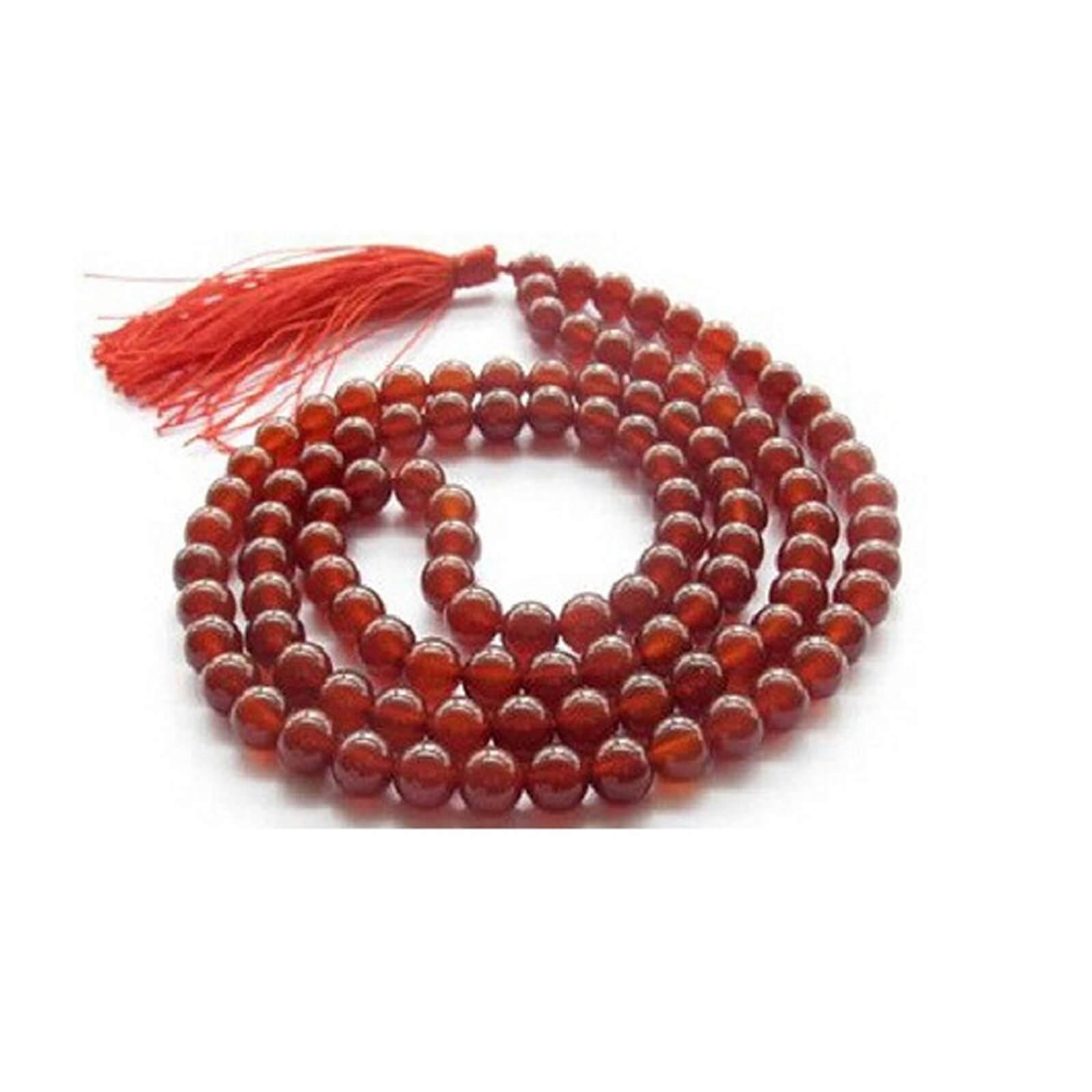 Red Sulemani Hakik Beads Mala