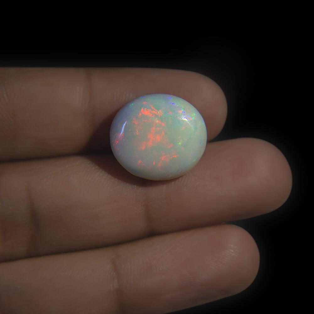 White Opal with Fire - 11.92 Carat