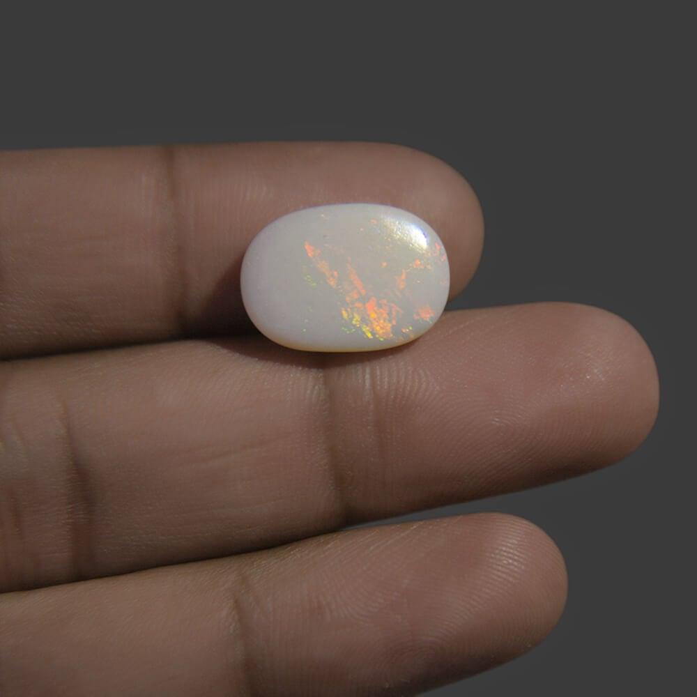 White Opal with Fire - 7.52 Carat