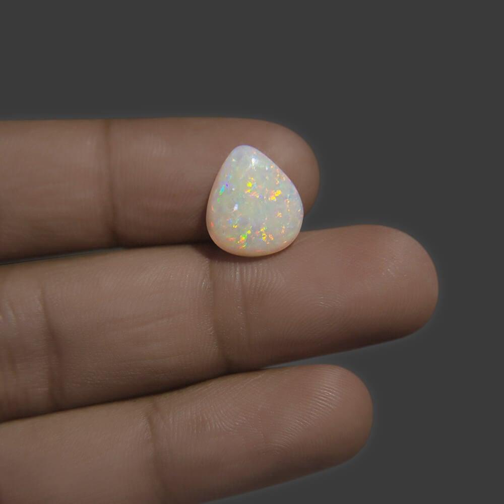 White Opal with Fire - 3.87 Carat