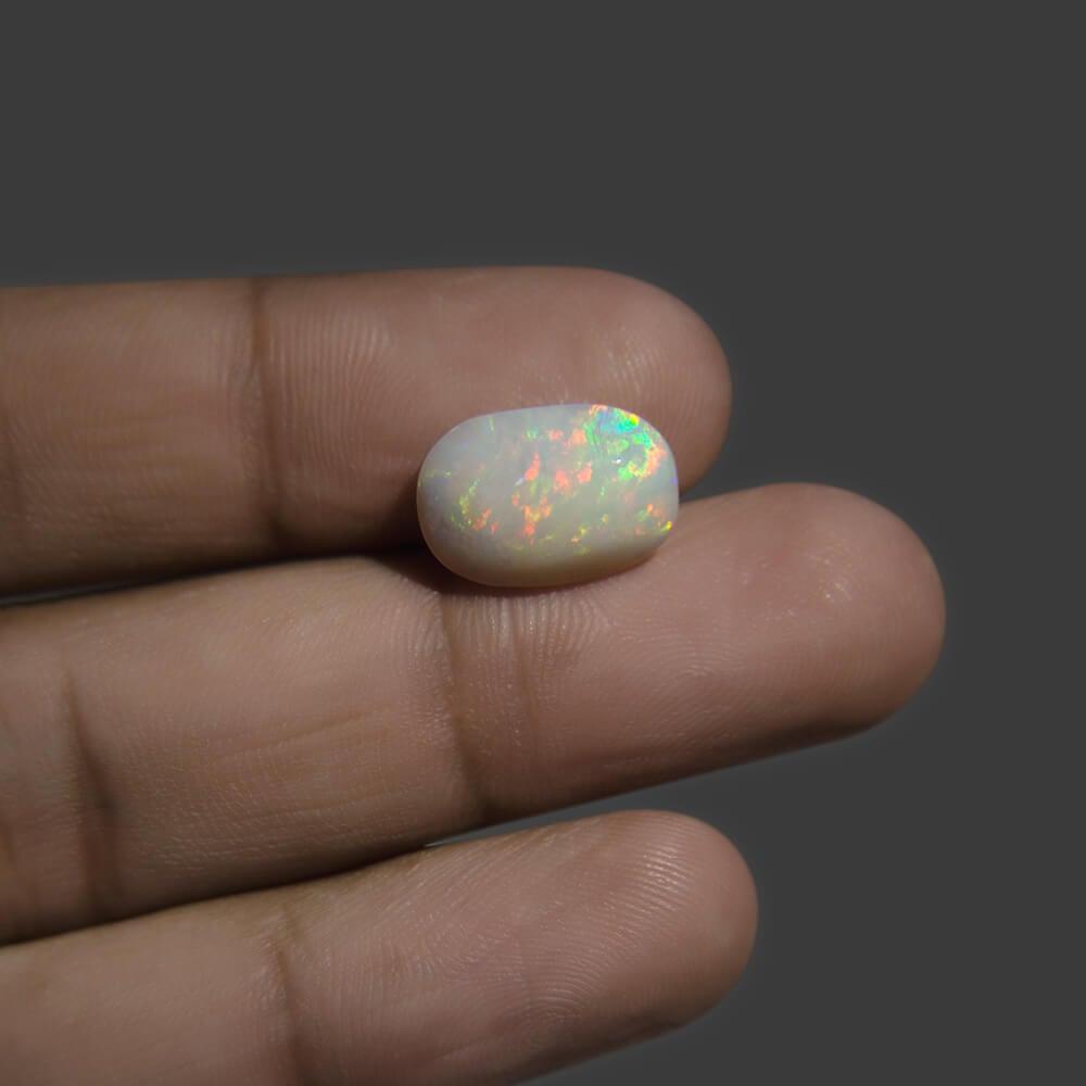 White Opal with Fire - 4.46 Carat