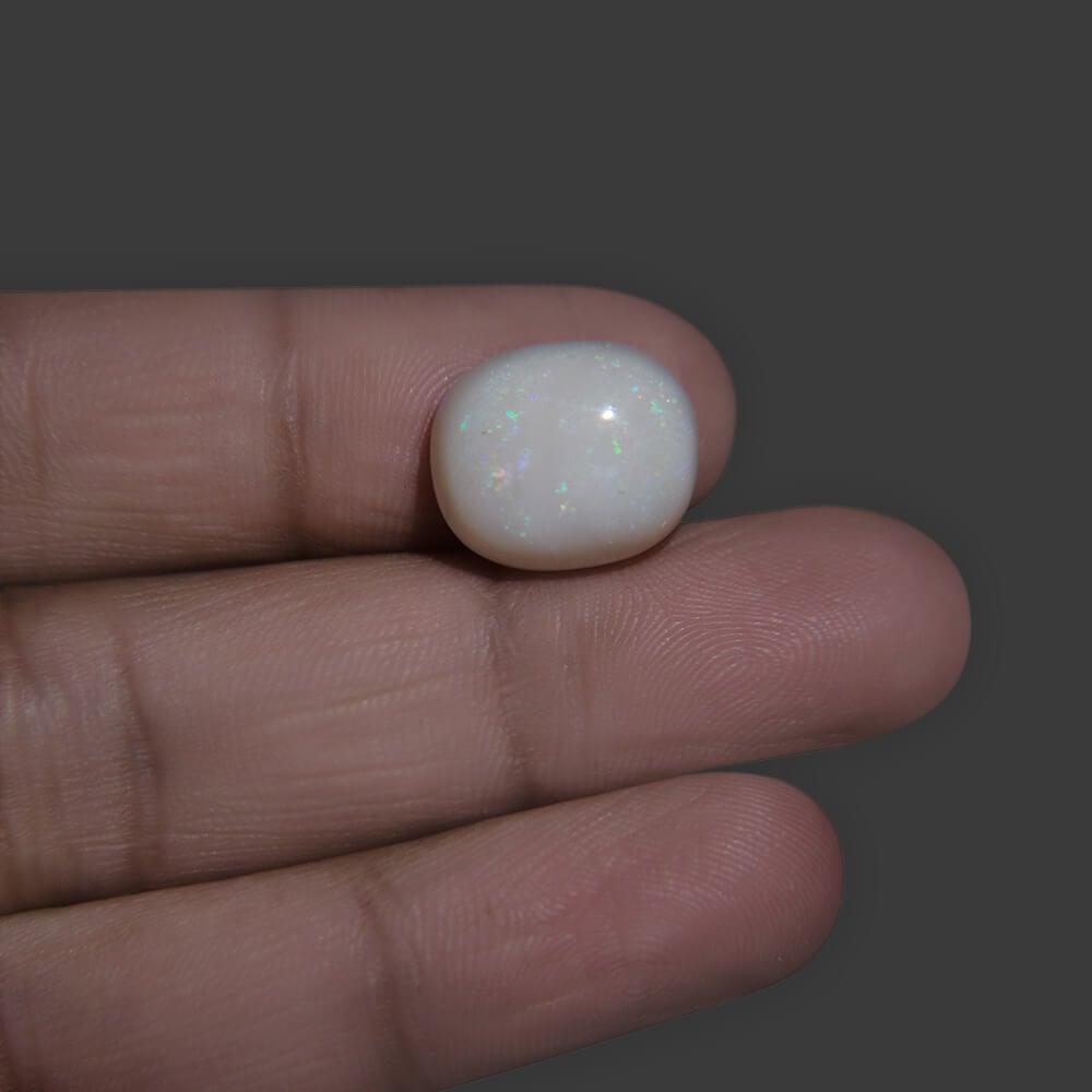 White Opal With Fire - 9.91 Carat