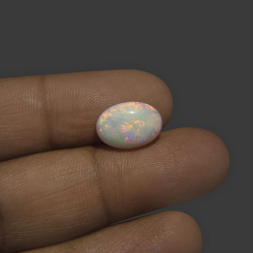 White Opal With Fire - 4.11 Carat