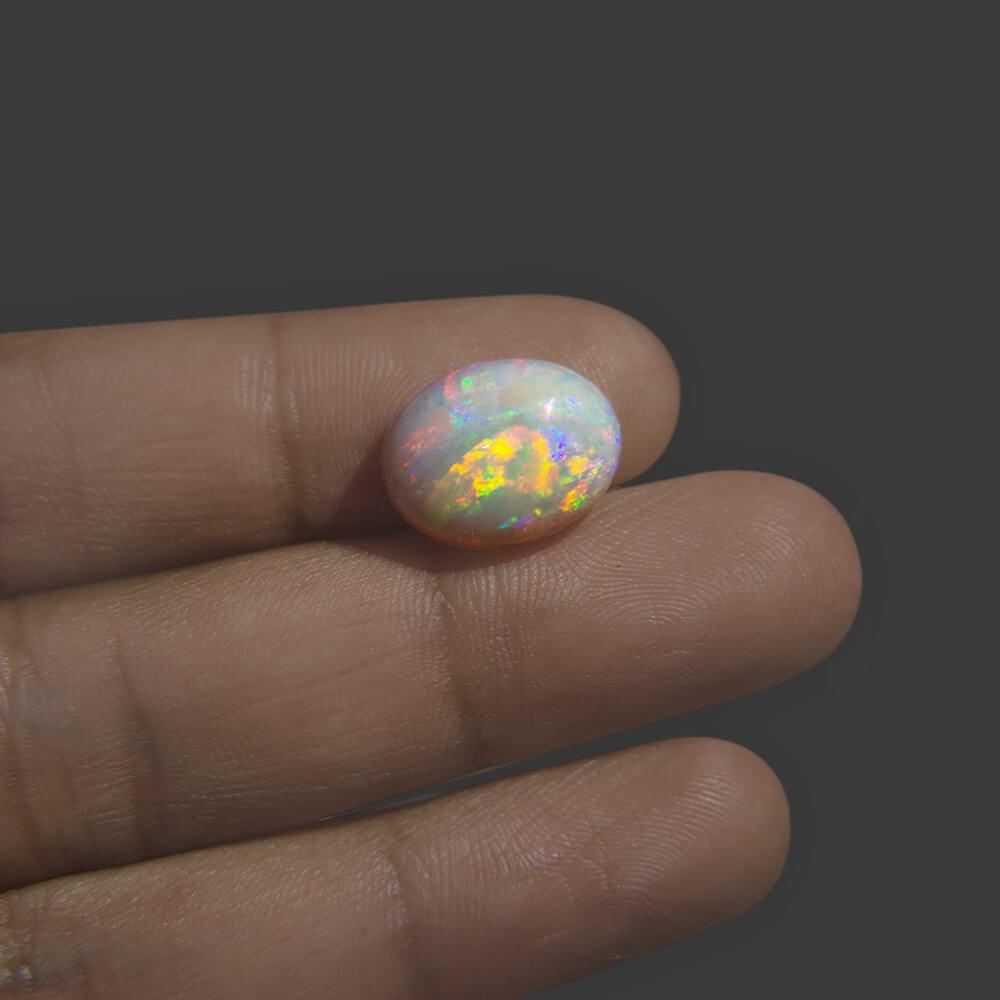 White Opal With Fire - 7.62 Carat