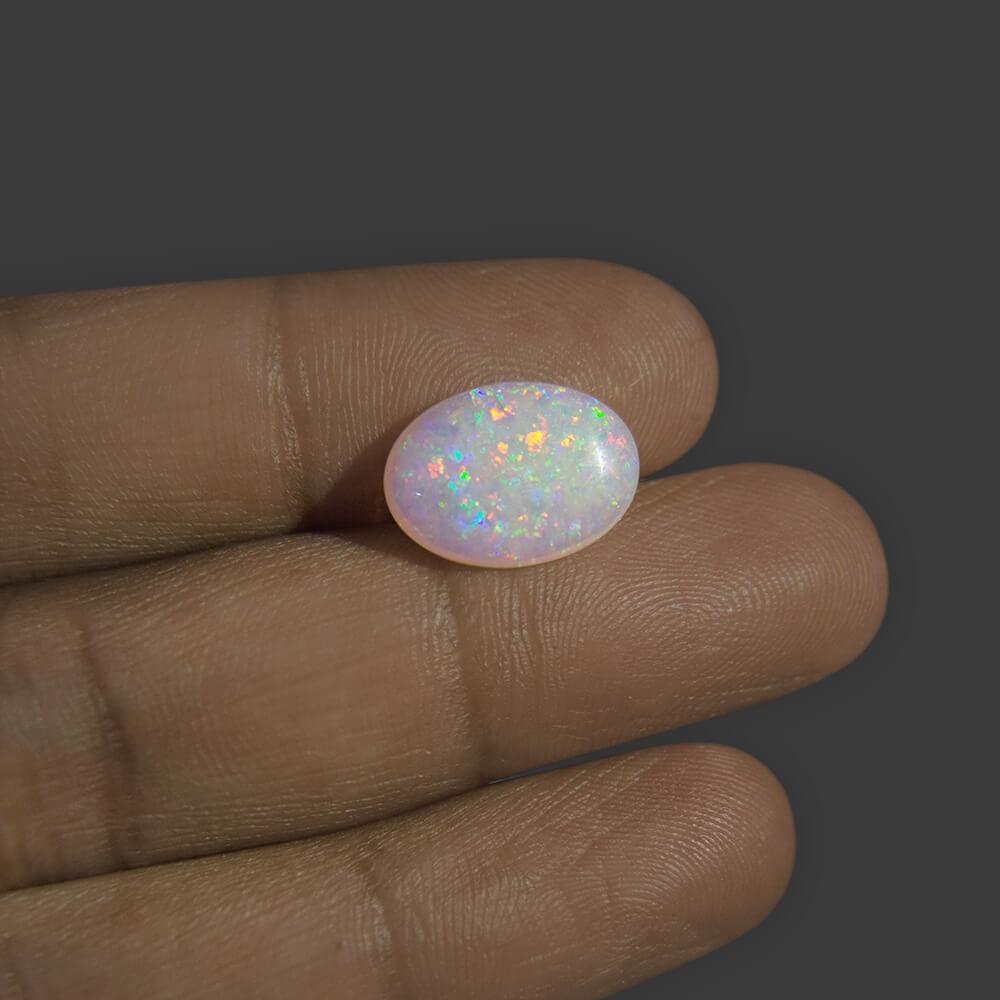 White Opal With Fire - 3.88 Carat