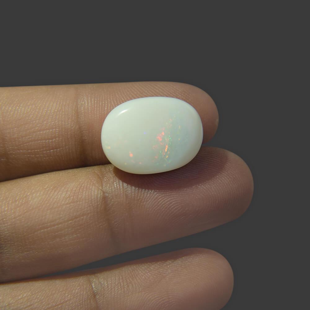 White Opal With Fire - 13.76 Carat