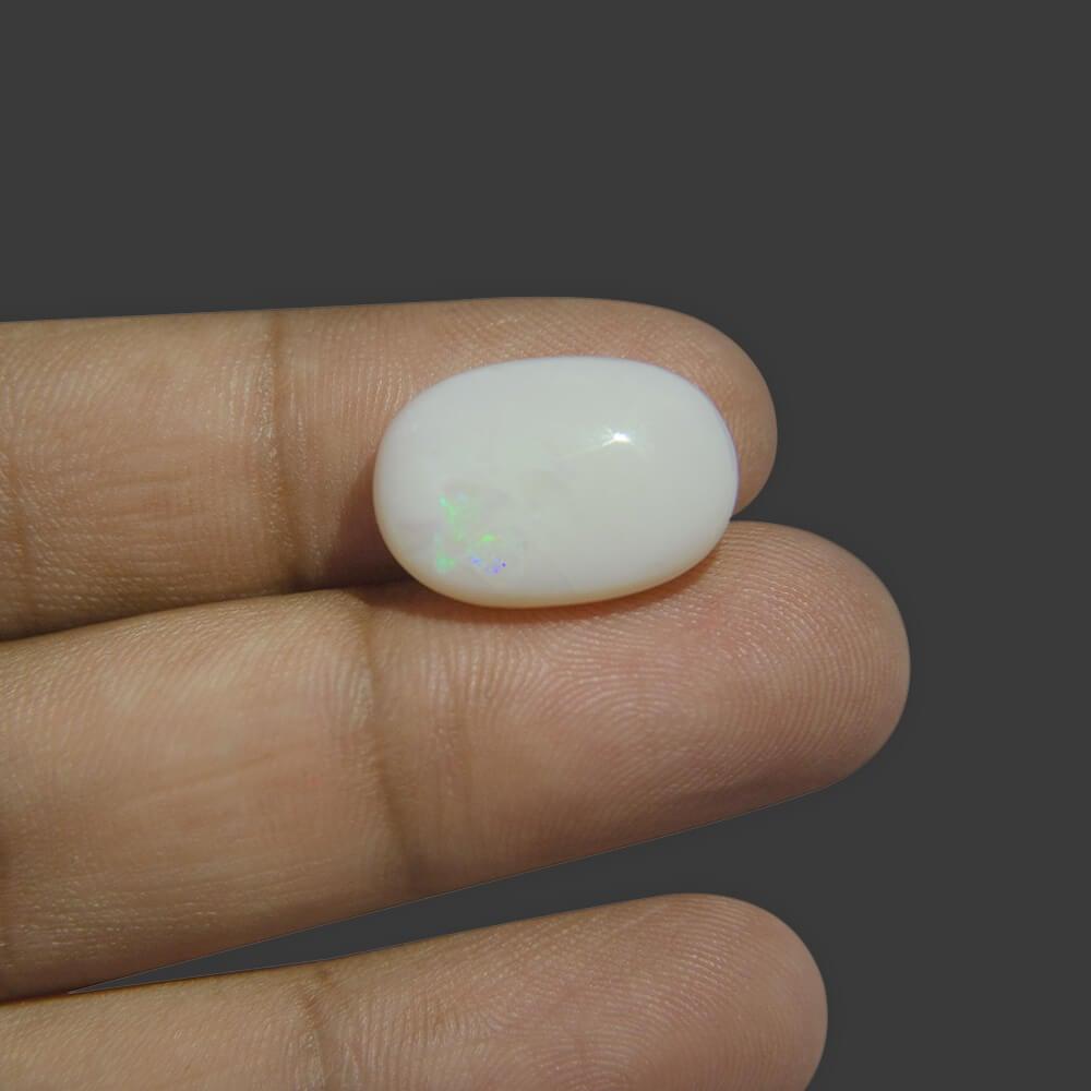 White Opal With Fire - 10.85 Carat