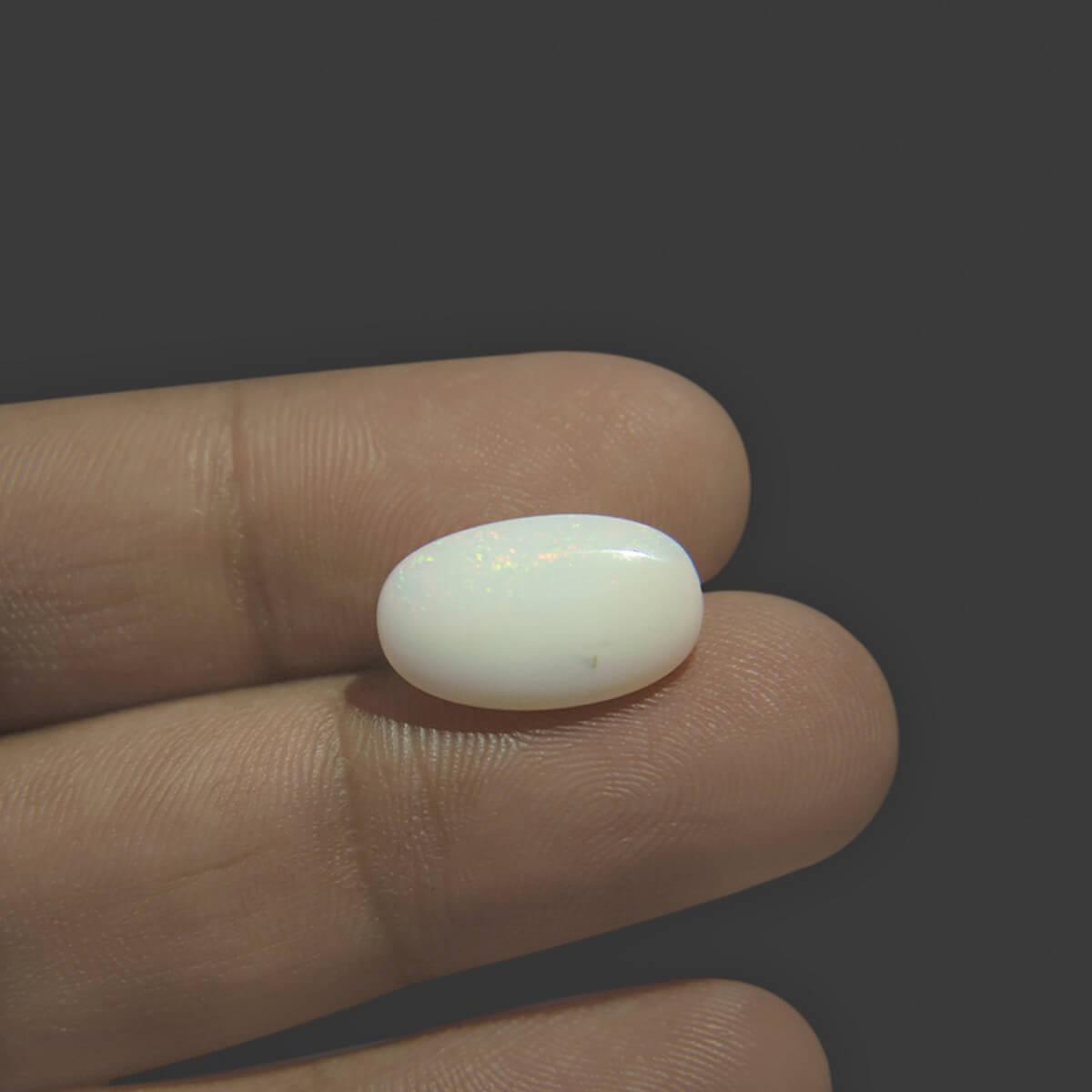 White Opal With Fire - 5.10 Carat