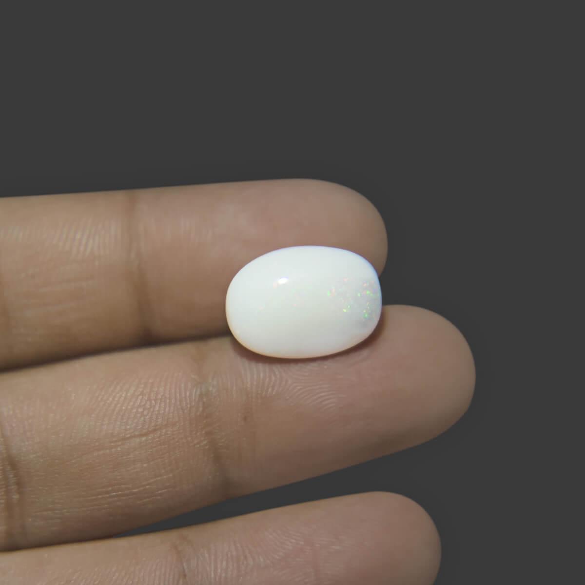 White Opal With Fire - 7.13 Carat