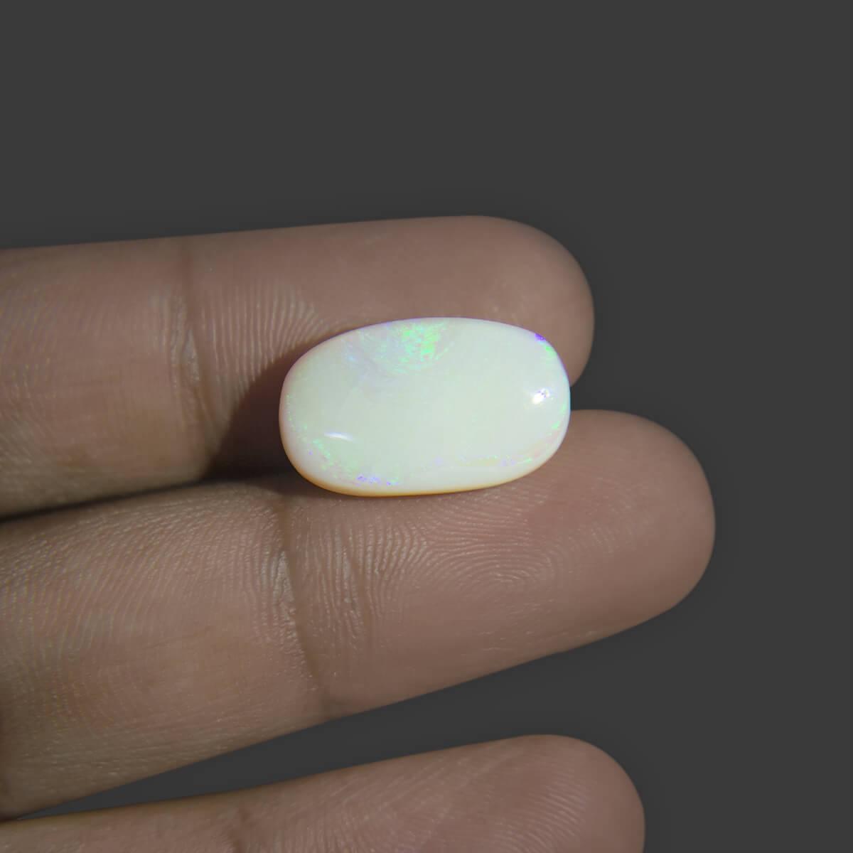 White Opal With Fire - 8.68 Carat