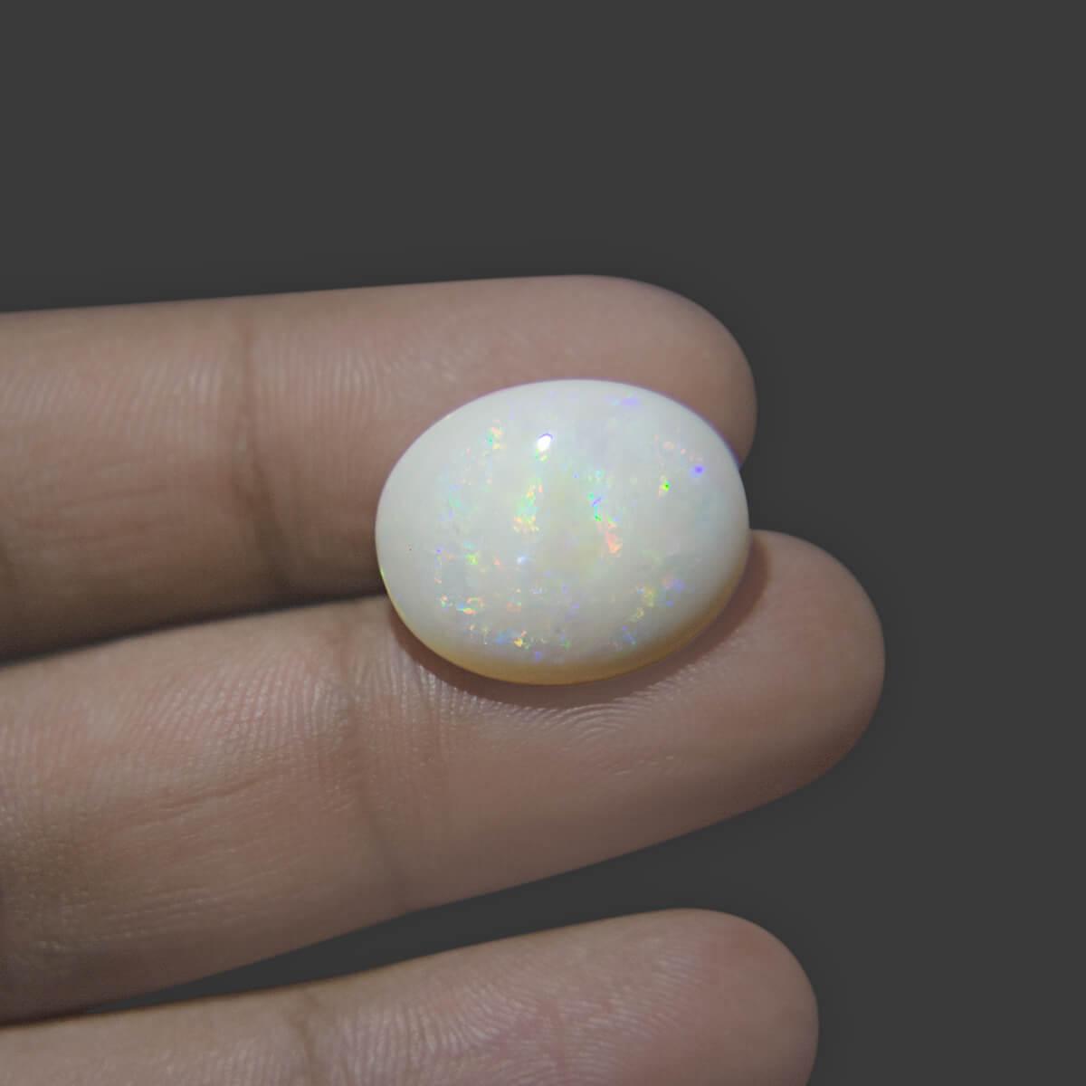 White Opal With Fire - 11.35 Carat