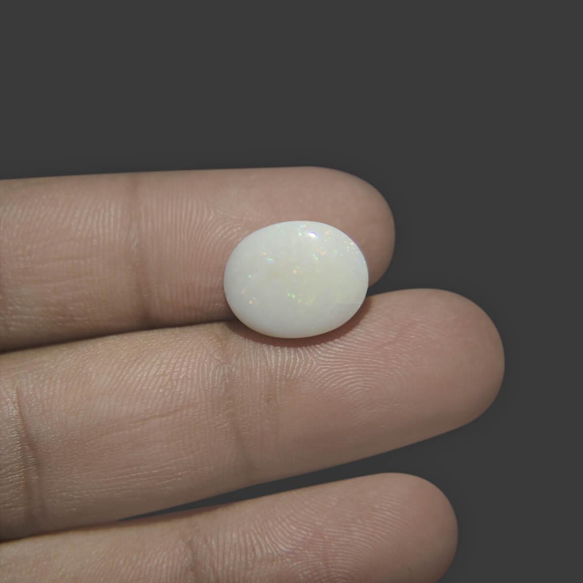 White Opal With Fire - 7.63 Carat