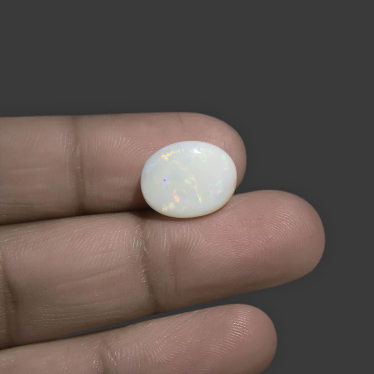 White Opal With Fire - 6.99 Carat