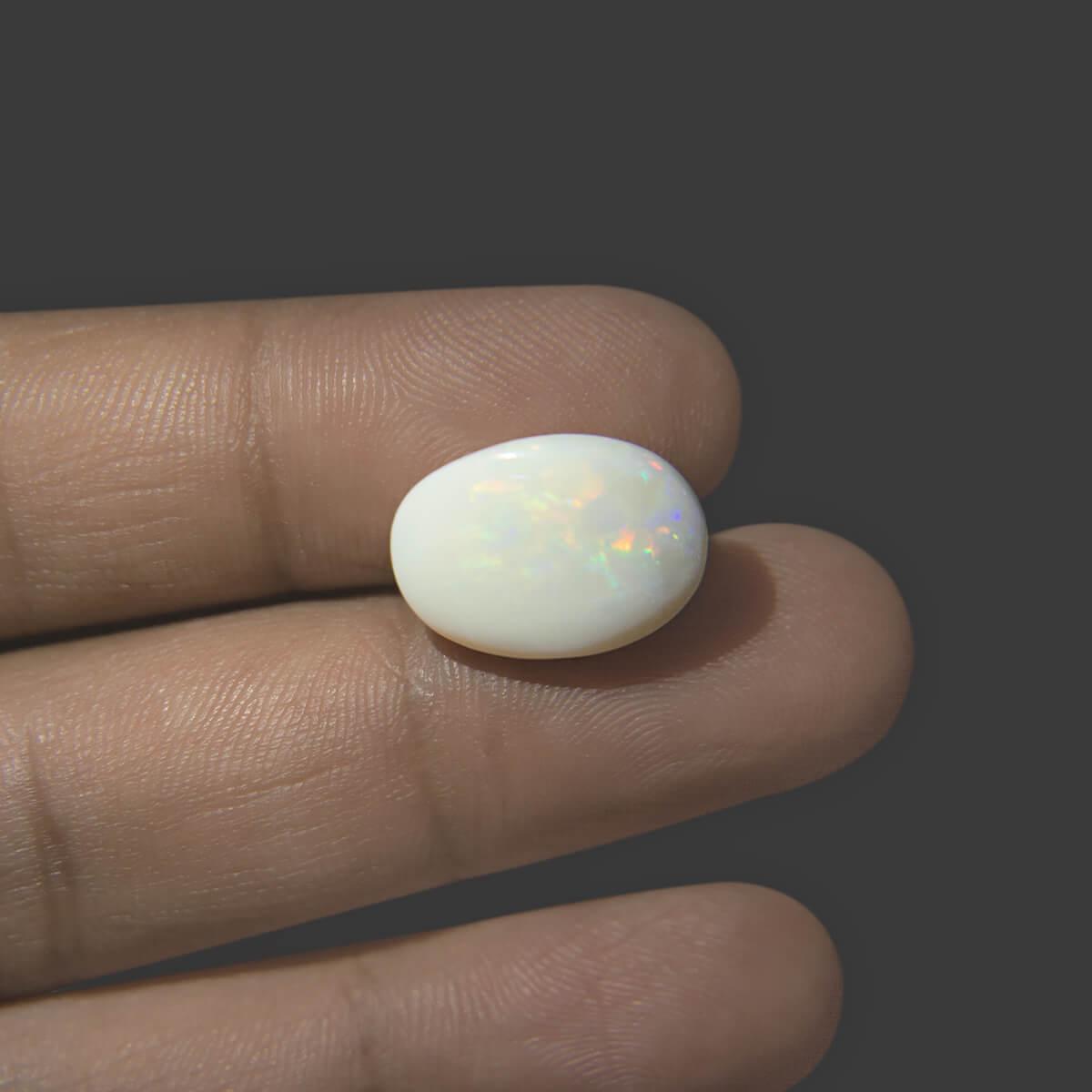 White Opal With Fire - 8.55 Carat