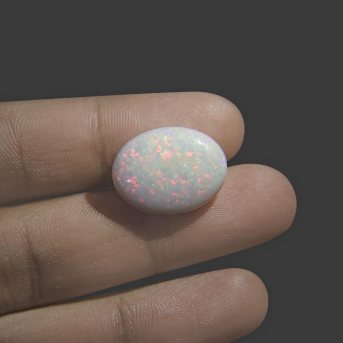 White Opal With Fire - 12.62 Carat