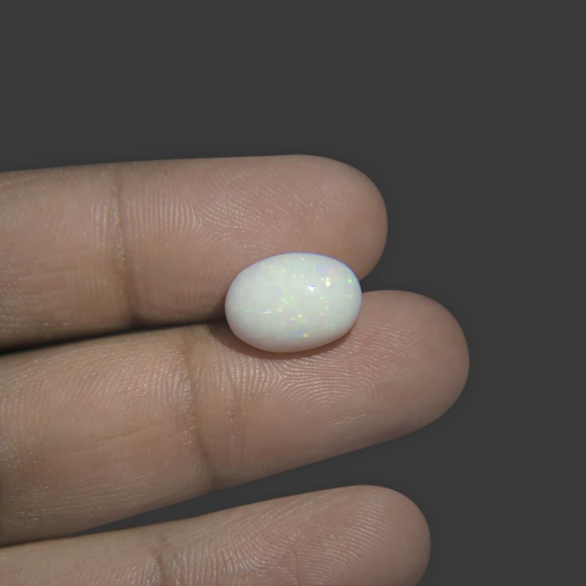 White Opal With Fire - 5.19 Carat