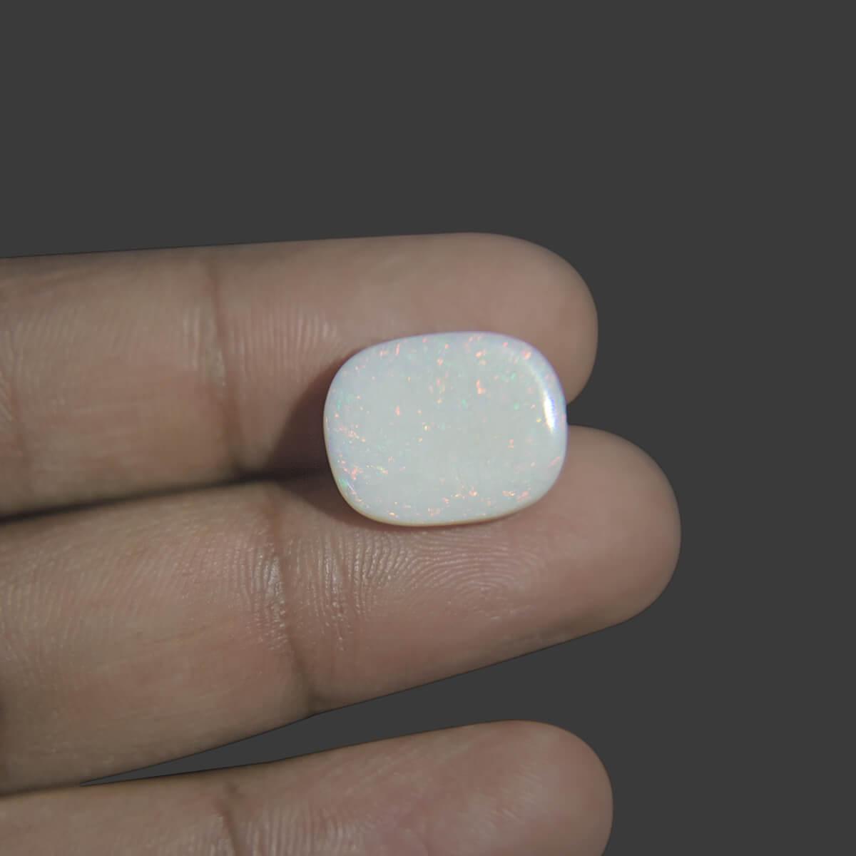 White Opal With Fire - 7.92 Carat