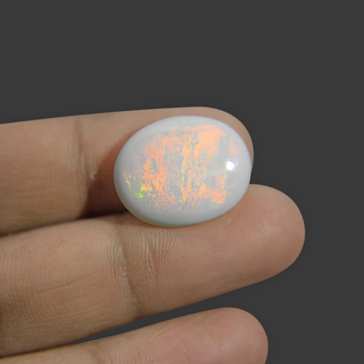 White Opal With Fire - 11.58 Carat