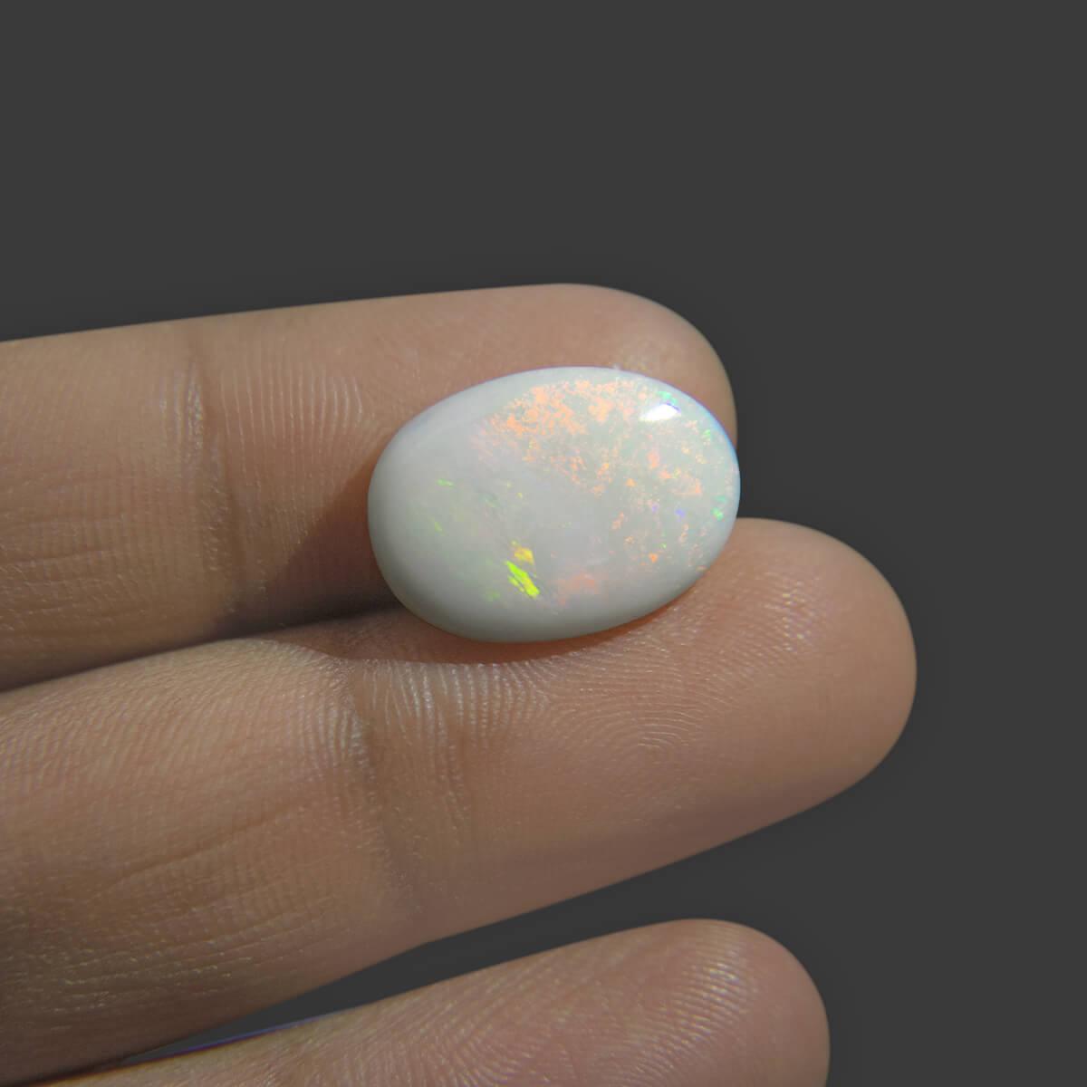 White Opal with Fire - 7.09 Carat