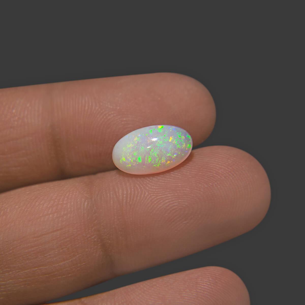 White Opal With Fire - 2.02 Carat