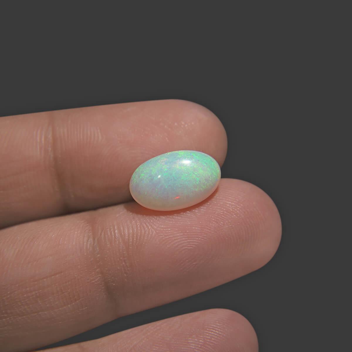 White Opal With Fire - 3.33 Carat