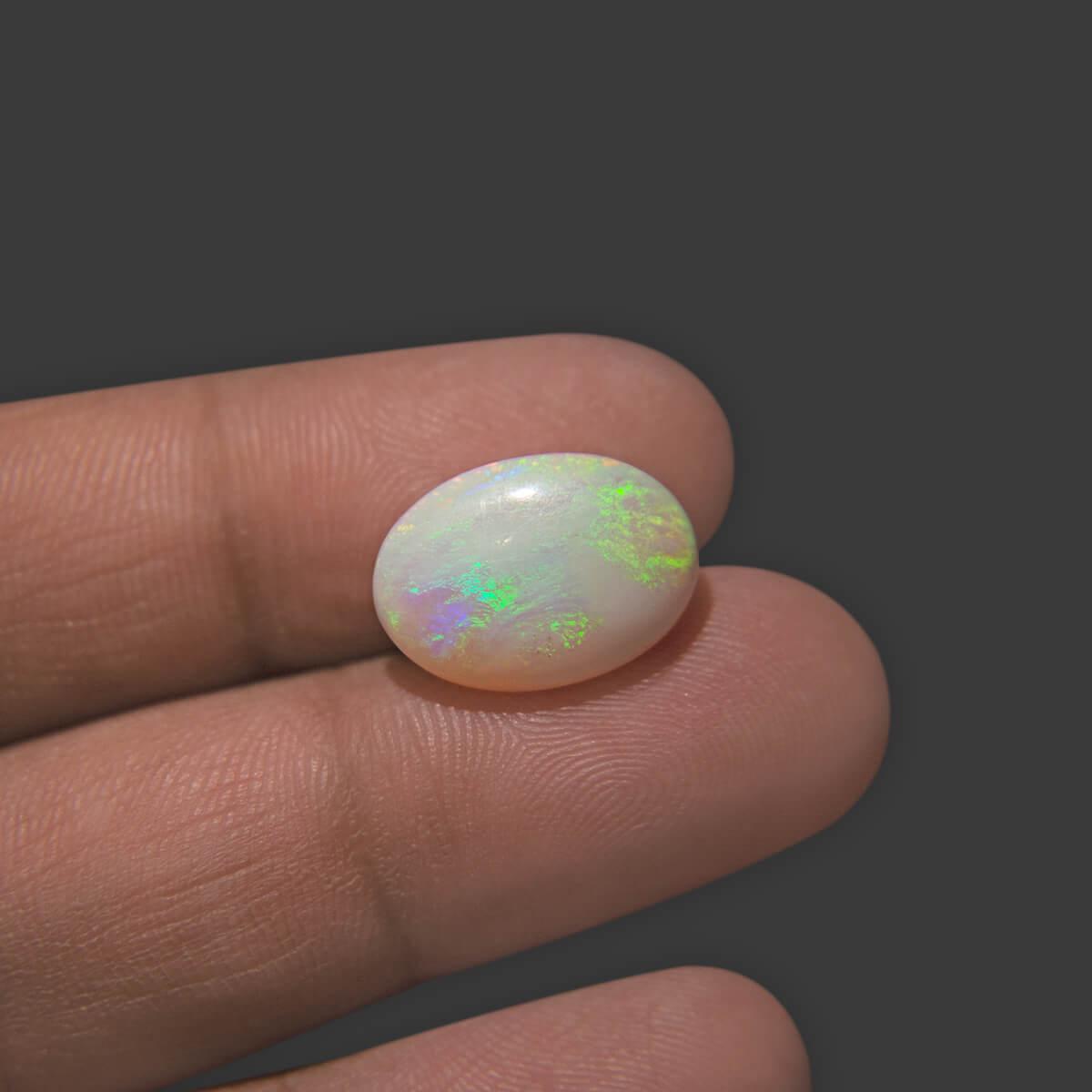 White Opal With Fire - 6.23 Carat