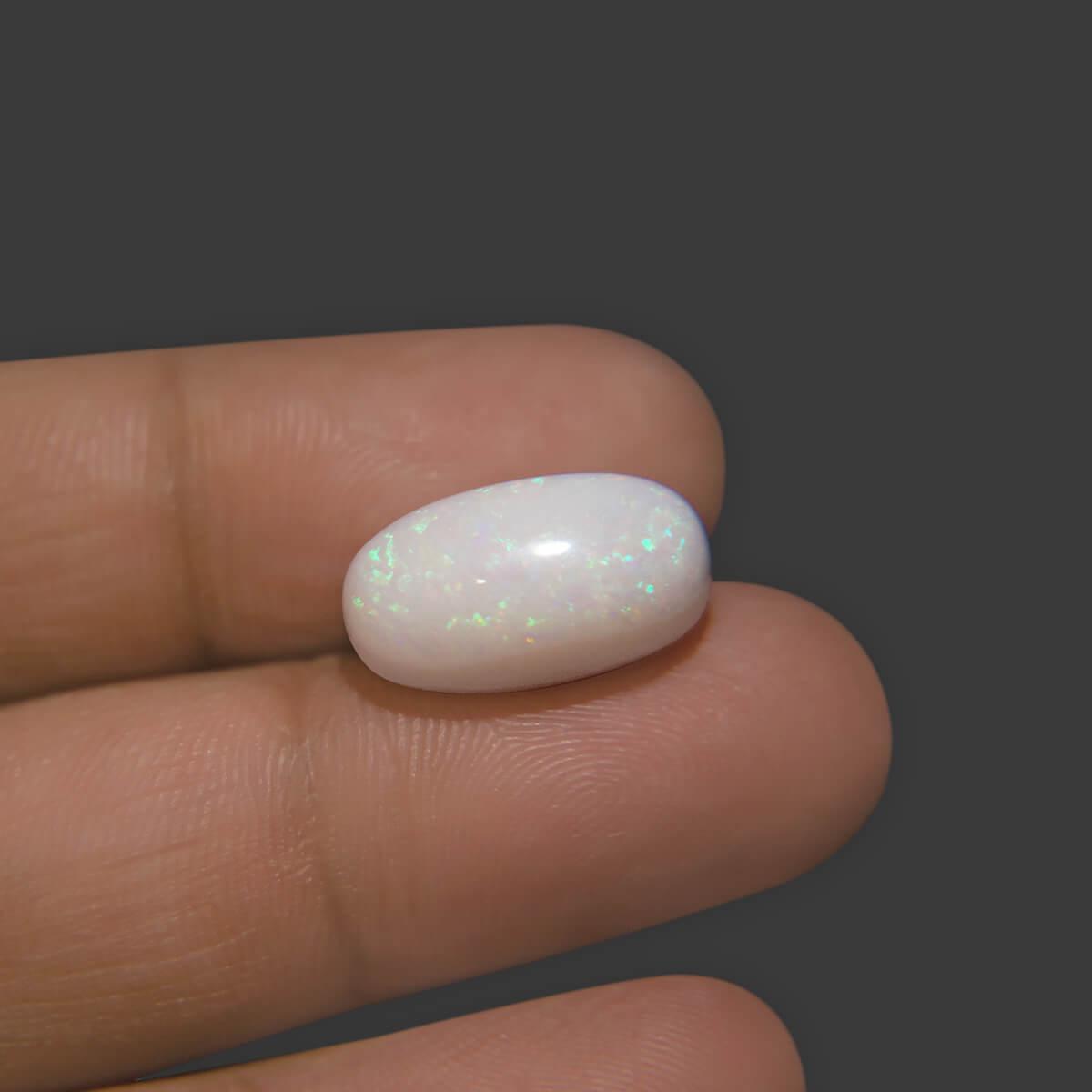 White Opal With Fire - 8.42 Carat