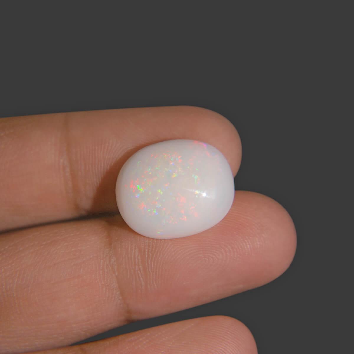 White Opal With Fire - 9.16 Carat