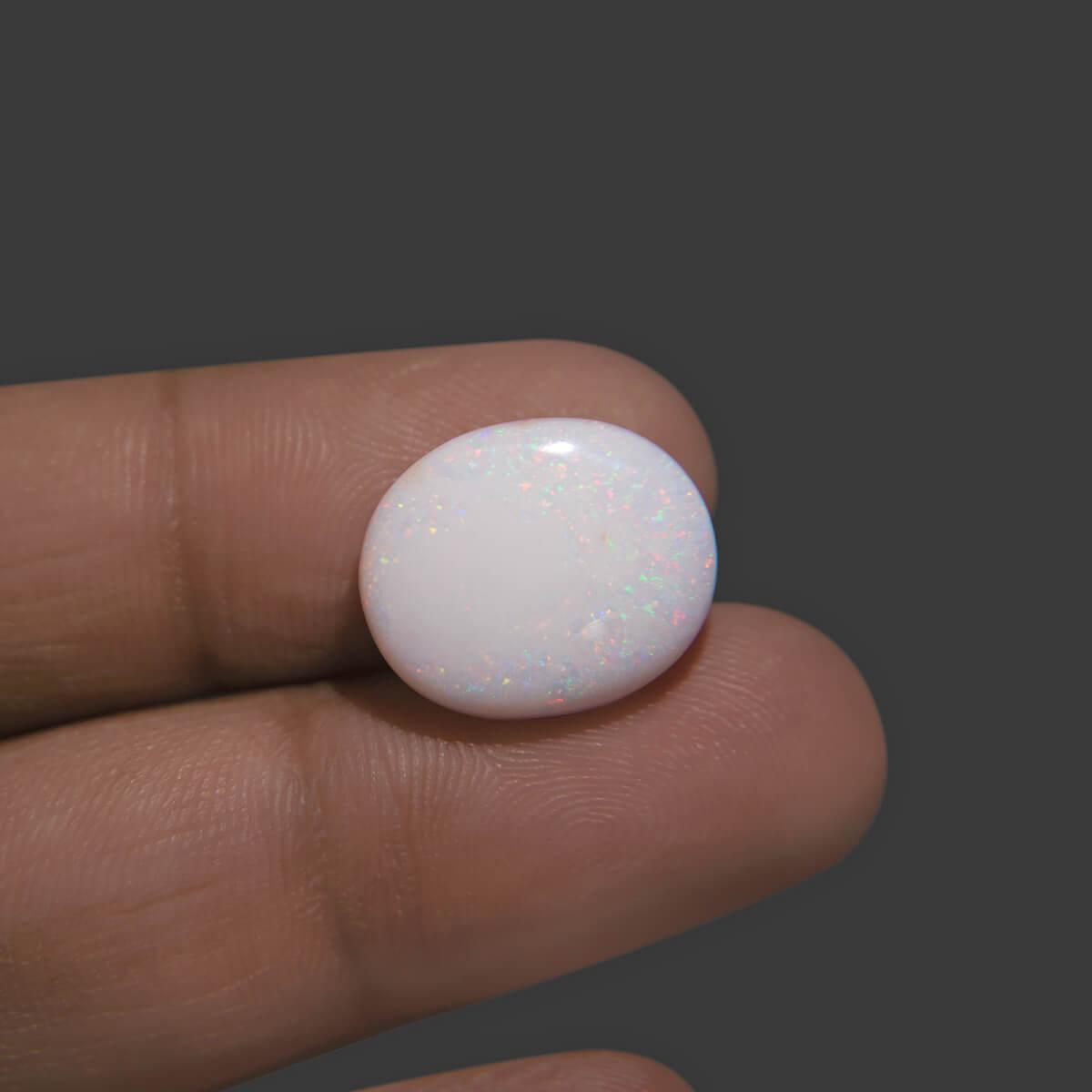 White Opal With Fire - 8.21 Carat