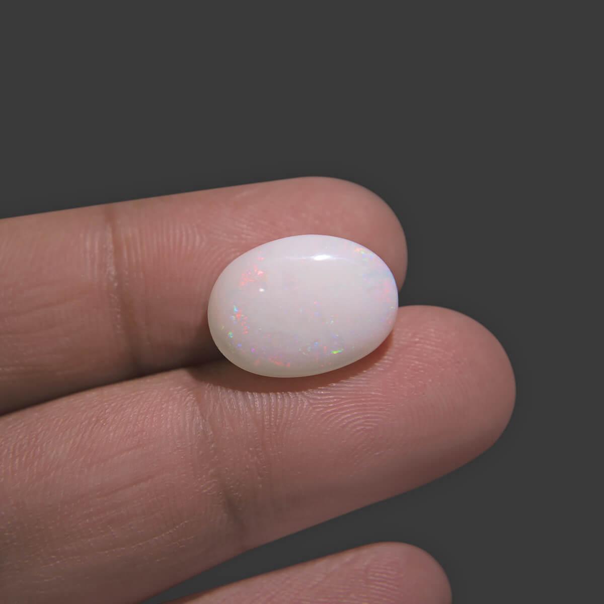 White Opal With Fire - 7.14 Carat