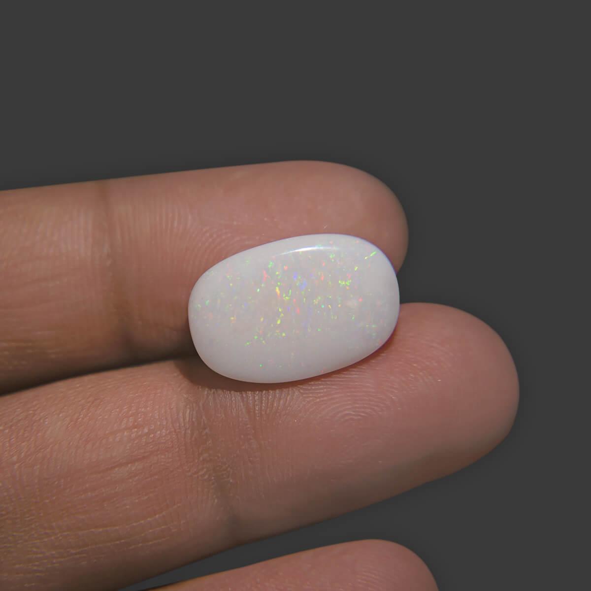 White Opal With Fire - 7.15 Carat